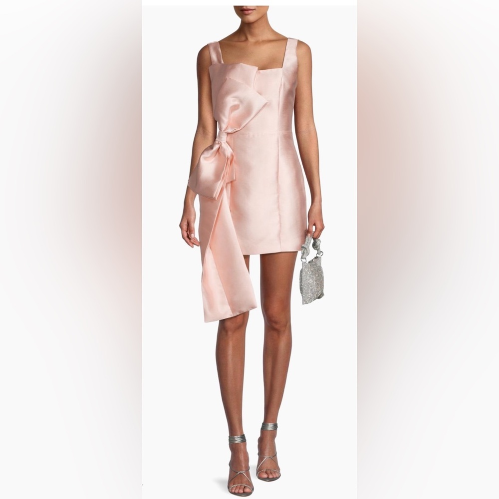 Elliatt - Corsage Satin Bow Minidress - Picture 2 of 4